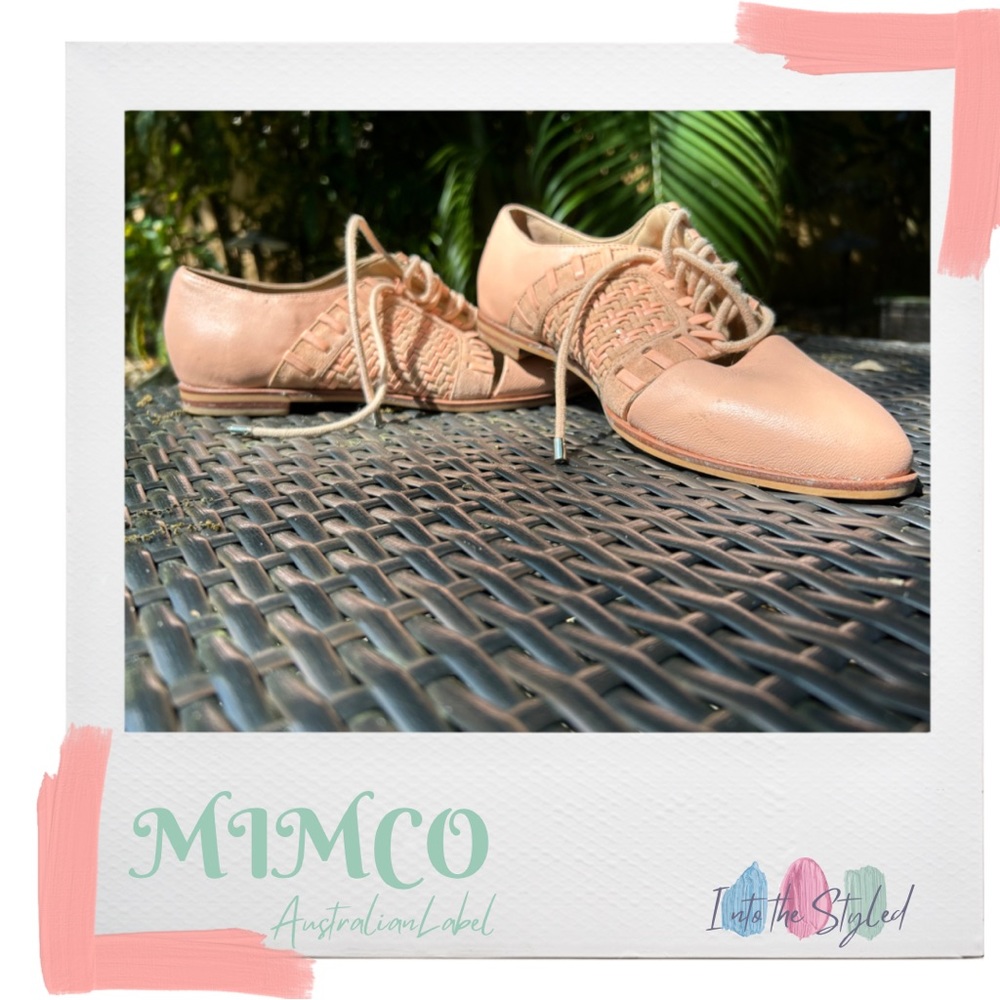 Stylish! Mimco pink leather shoes. Size 39 US.